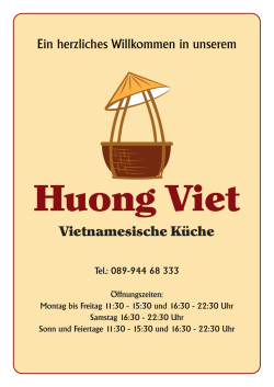 Speisekarte  - Huong Viet Heimstetten