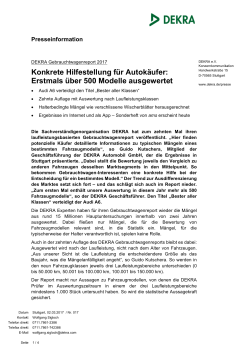 DEKRA Gebrauchtwagenreport 2017 (PDF/73 KB)