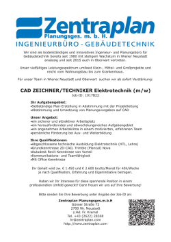 CAD ZEICHNER/TECHNIKER Elektrotechnik (m/w)