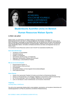 im Bereich Human Resources Nielsen Sports
