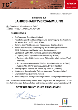 jahreshauptversammlung