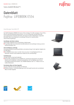 Datenblatt Fujitsu LIFEBOOK E554