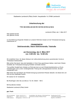 Katasteramt Neustadt - Stadtwerke Lambrecht