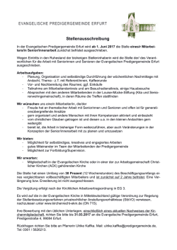Die Stellenausschreibung mit den Details k&ouml;nnen Sie hier