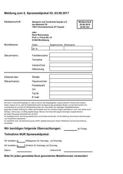 Meldeformular - Landesseesportverband Brandenburg eV