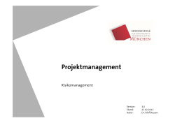 Risikomanagement - Hochschule München