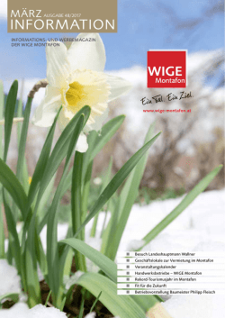 InformatIon - WIGE Montafon
