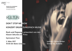 don`t stop me now konzert ergänzungsfach musik