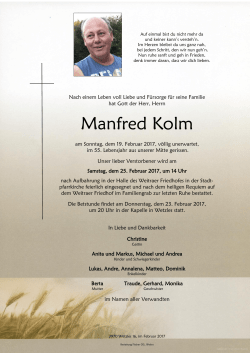 Manfred Kolm