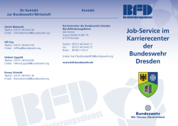 Job-Service im Karrierecenter der Bundeswehr Dresden