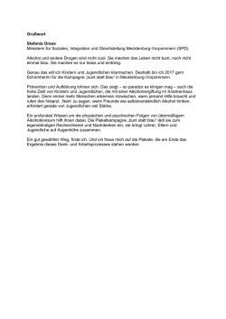 Gru&szlig;wort Stefanie Drese Ministerin f&uuml;r Soziales, Integration