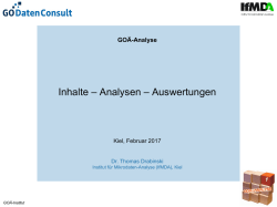 Inhalte &ndash; Analysen &ndash; Auswertungen - Institut f&uuml;r Mikrodaten