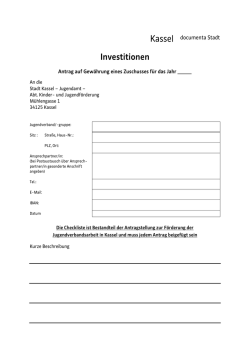 Investitionen - Stadt Kassel
