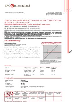 5.00% p.a. Multi Barrier Reverse Convertible auf EURO STOXX 50