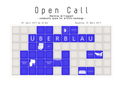 Open Call - Überblau im Frappant