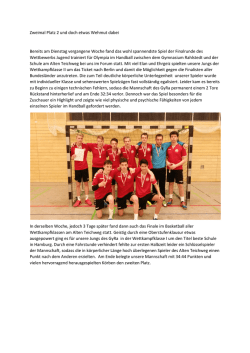 Ein kurzer Bericht von zwei sportlichen Events im FORUM mehr