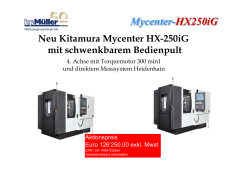 Aktionspreis für Kitamura Mycenter HX