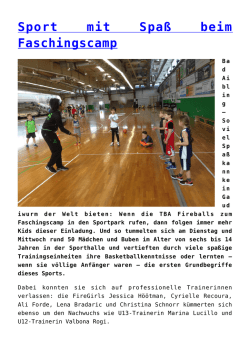 Sport mit Spaß beim Faschingscamp