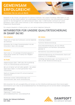 Mitarbeiter f&uuml;r unsere Qualit&auml;tssicherung in Damp