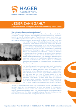 Wurzelbehandlung - Zahnarztpraxis Andreas Hager