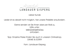 Preisliste - Winzerhof Landauer