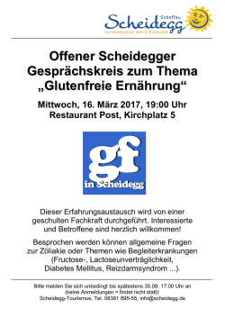 Glutenfreie Ern&auml;hrung