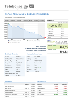 Dt.Post Aktienanleihe 1.64% 2017/06 (HSBC)