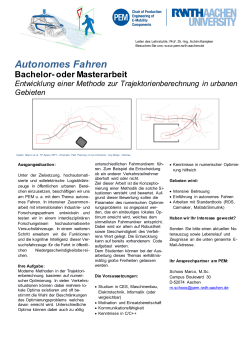 Autonomes Fahren - PEM / Aachen University