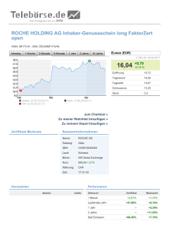 ROCHE HOLDING AG Inhaber-Genussschein open end (MST)