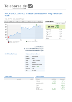 ROCHE HOLDING AG Inhaber-Genussschein open end (MST)