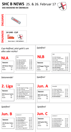 Jun. B Jun. C 2. Liga Jun. A NLA NLB