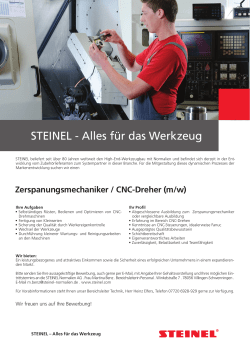 Zerspanungsmechaniker / CNC-Dreher (m/w)