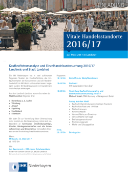 Kaufkraftstromanalyse IHK - Einladung