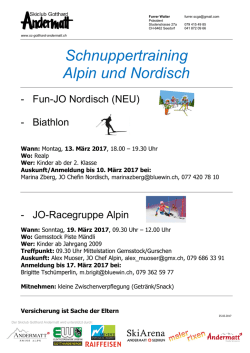 diesem Flyer - SC Gotthard Andermatt