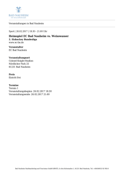 Heimspiel EC Bad Nauheim vs. Weisswasser