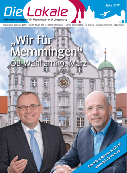 OB-Wahl am 19. März - Lokale Zeitung Memmingen