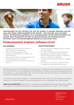 Predevelopment Engineer Software (m/w)