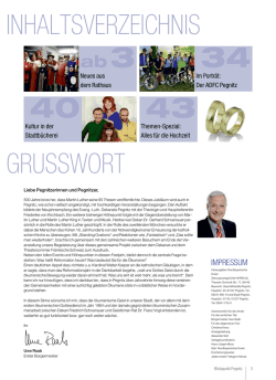 inhaltsverzeichnis grusswort - Blickpunkt Pegnitz