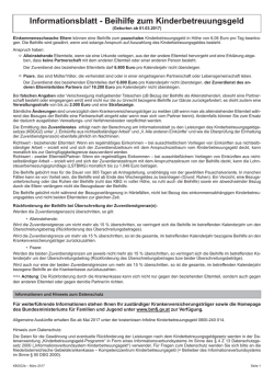 Informationsblatt Beihilfe