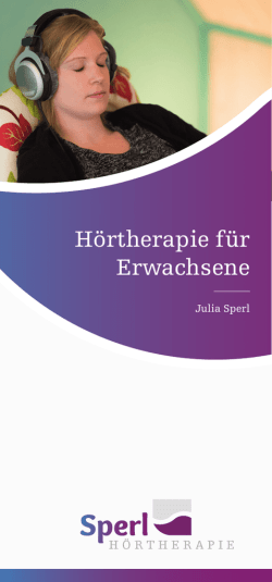 Hörtherapie für Erwachsene Mehr erfahren