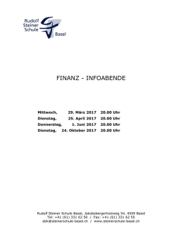 finanz - infoabende - Rudolf Steiner Schule Basel