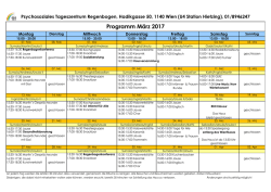 Monatsplan März - Regenbogenhaus