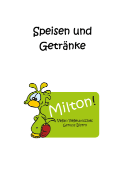 Speisekarte - Milton! Salzburg