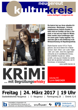 Freitag | 24. März 2017 | 19 Uhr - Freiberg-Hofen