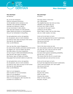 Step into German | Max Giesinger Liedtext Englisch - Goethe
