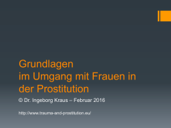 Grundlagen im Umgang mit Frauen in der Prostitution