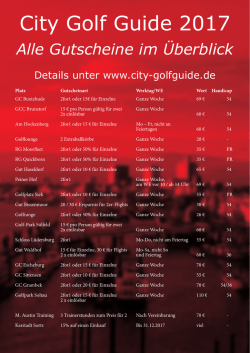 in Farbe - City Golf Guide