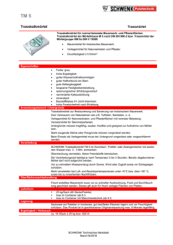 Technisches Merkblatt - SCHWENK Putztechnik AG