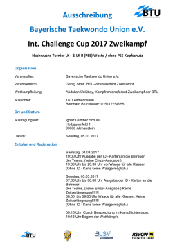 INT. CHALLENGE CUP 2016 ZWEIKAMPF