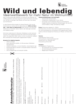 Ideenwettbewerb f&uuml;r mehr Natur im Wohnumfeld